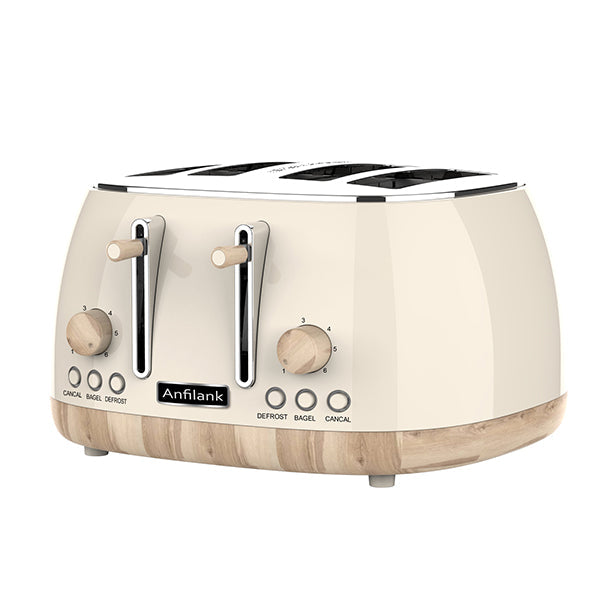 Retro Stainless Steel Toaster: 4 Slice Style!