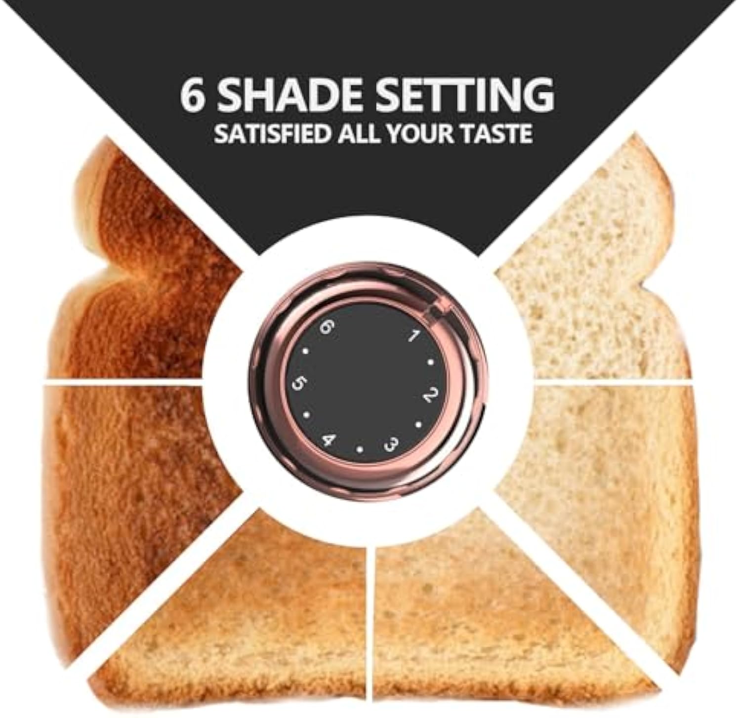 Evoloop Premium 2-Slice Stainless Steel Toaster with 6-Shade Browning Control